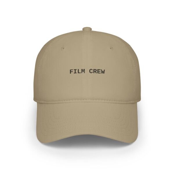 "Film Crew" Low Profile Baseball Cap Style 2 White - Image 5