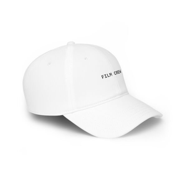 "Film Crew" Low Profile Baseball Cap Style 2 White - Image 3