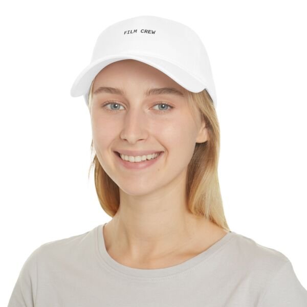 "Film Crew" Low Profile Baseball Cap Style 2 White - Image 4