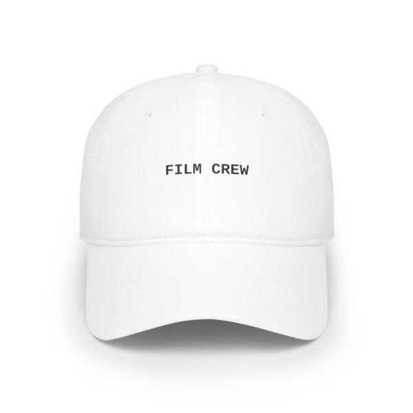 "Film Crew" Low Profile Baseball Cap Style 2 White