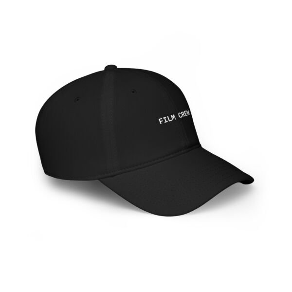 "Film Crew" Low Profile Baseball Cap Style 2 Black - Image 3